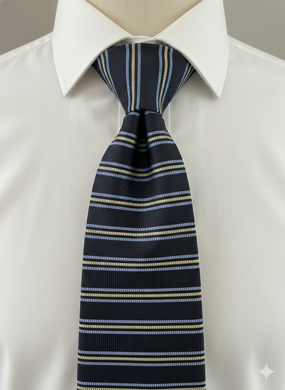 Tommy Hilfiger navy striped silk tie - 58"